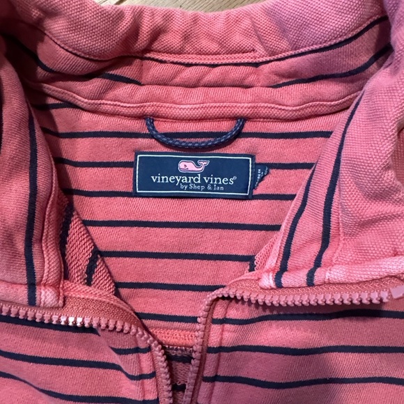 Vineyard Vines Pink and Navy Striped Pullover - Picture 2 of 4